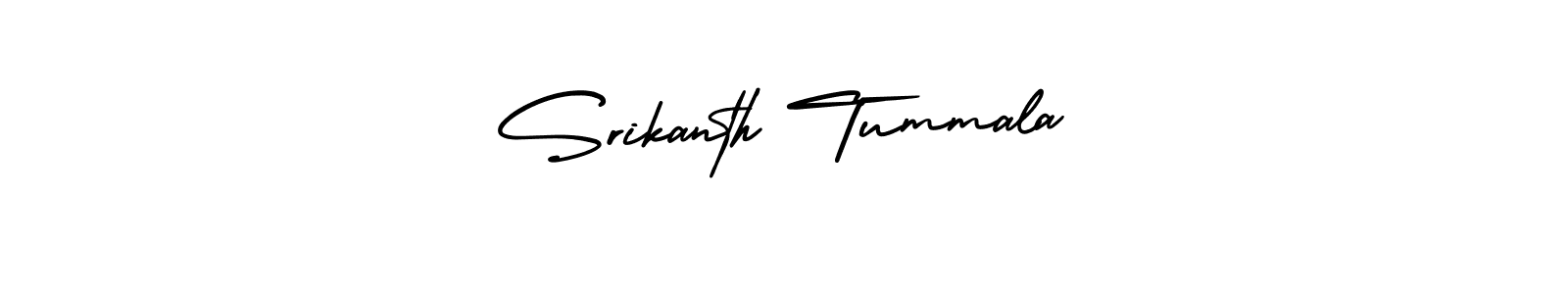 Design your own signature with our free online signature maker. With this signature software, you can create a handwritten (AmerikaSignatureDemo-Regular) signature for name Srikanth Tummala. Srikanth Tummala signature style 3 images and pictures png