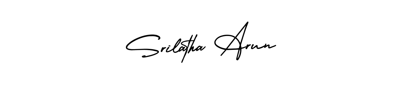 Srilatha Arun stylish signature style. Best Handwritten Sign (AmerikaSignatureDemo-Regular) for my name. Handwritten Signature Collection Ideas for my name Srilatha Arun. Srilatha Arun signature style 3 images and pictures png