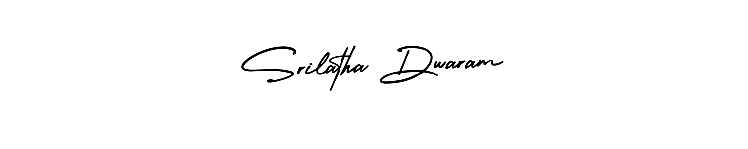 Create a beautiful signature design for name Srilatha Dwaram. With this signature (AmerikaSignatureDemo-Regular) fonts, you can make a handwritten signature for free. Srilatha Dwaram signature style 3 images and pictures png