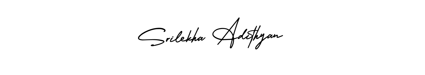 AmerikaSignatureDemo-Regular is a professional signature style that is perfect for those who want to add a touch of class to their signature. It is also a great choice for those who want to make their signature more unique. Get Srilekha Adithyan name to fancy signature for free. Srilekha Adithyan signature style 3 images and pictures png