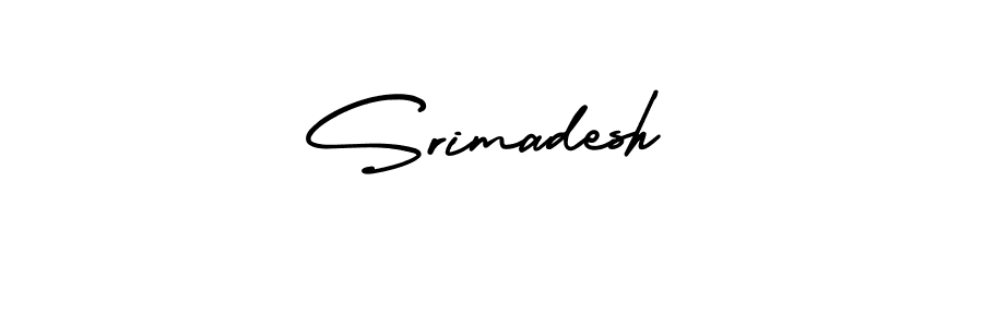 How to make Srimadesh signature? AmerikaSignatureDemo-Regular is a professional autograph style. Create handwritten signature for Srimadesh name. Srimadesh signature style 3 images and pictures png