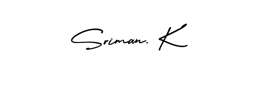 Make a short Sriman. K signature style. Manage your documents anywhere anytime using AmerikaSignatureDemo-Regular. Create and add eSignatures, submit forms, share and send files easily. Sriman. K signature style 3 images and pictures png