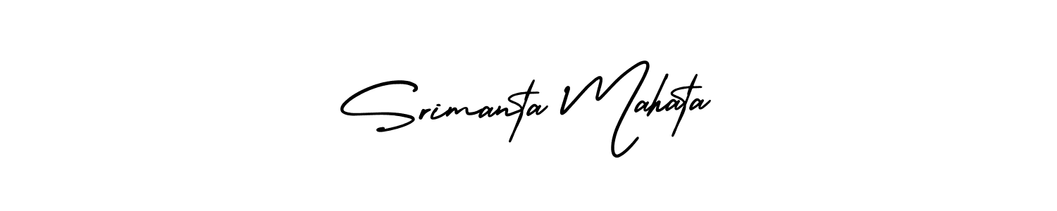 Use a signature maker to create a handwritten signature online. With this signature software, you can design (AmerikaSignatureDemo-Regular) your own signature for name Srimanta Mahata. Srimanta Mahata signature style 3 images and pictures png