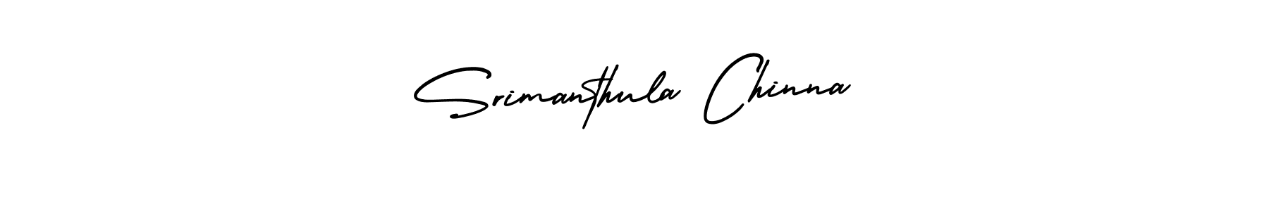 Make a beautiful signature design for name Srimanthula Chinna. With this signature (AmerikaSignatureDemo-Regular) style, you can create a handwritten signature for free. Srimanthula Chinna signature style 3 images and pictures png
