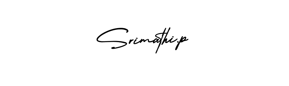 Srimathi.p stylish signature style. Best Handwritten Sign (AmerikaSignatureDemo-Regular) for my name. Handwritten Signature Collection Ideas for my name Srimathi.p. Srimathi.p signature style 3 images and pictures png