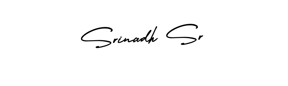 This is the best signature style for the Srinadh Sr name. Also you like these signature font (AmerikaSignatureDemo-Regular). Mix name signature. Srinadh Sr signature style 3 images and pictures png