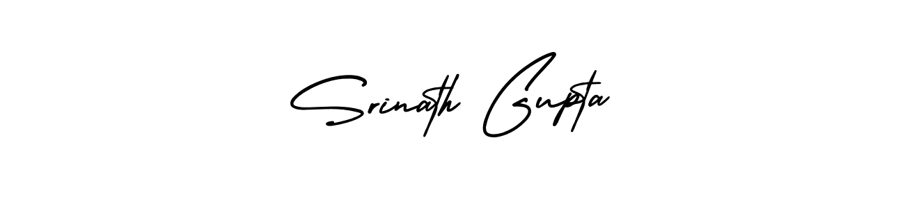 How to make Srinath Gupta name signature. Use AmerikaSignatureDemo-Regular style for creating short signs online. This is the latest handwritten sign. Srinath Gupta signature style 3 images and pictures png