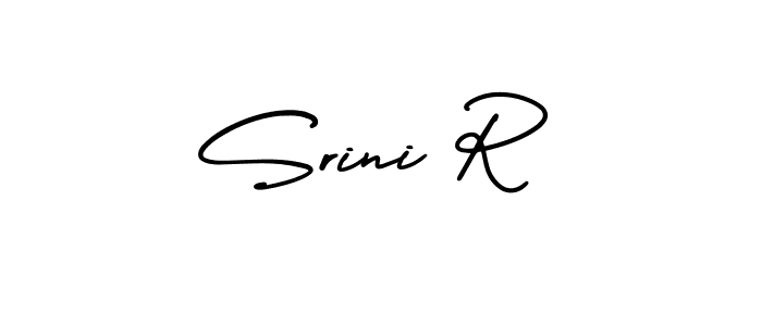 Also You can easily find your signature by using the search form. We will create Srini R name handwritten signature images for you free of cost using AmerikaSignatureDemo-Regular sign style. Srini R signature style 3 images and pictures png