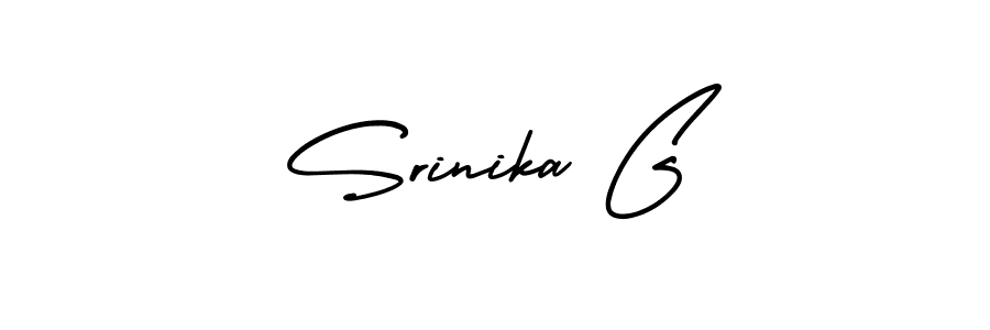 Create a beautiful signature design for name Srinika G. With this signature (AmerikaSignatureDemo-Regular) fonts, you can make a handwritten signature for free. Srinika G signature style 3 images and pictures png