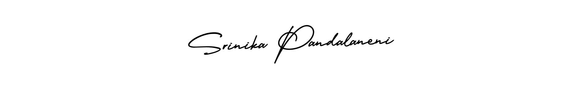 Create a beautiful signature design for name Srinika Pandalaneni. With this signature (AmerikaSignatureDemo-Regular) fonts, you can make a handwritten signature for free. Srinika Pandalaneni signature style 3 images and pictures png