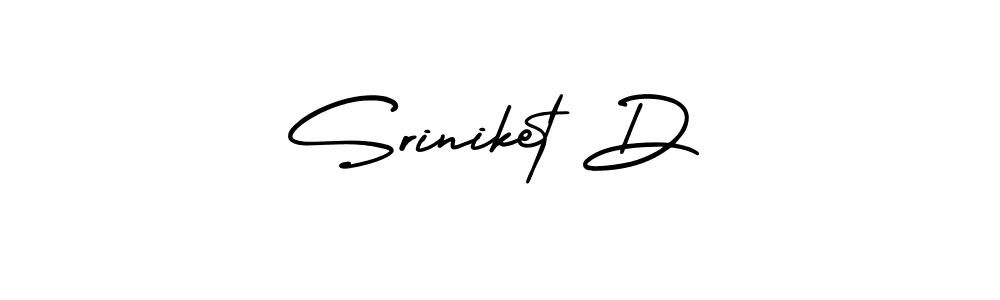 Sriniket D stylish signature style. Best Handwritten Sign (AmerikaSignatureDemo-Regular) for my name. Handwritten Signature Collection Ideas for my name Sriniket D. Sriniket D signature style 3 images and pictures png