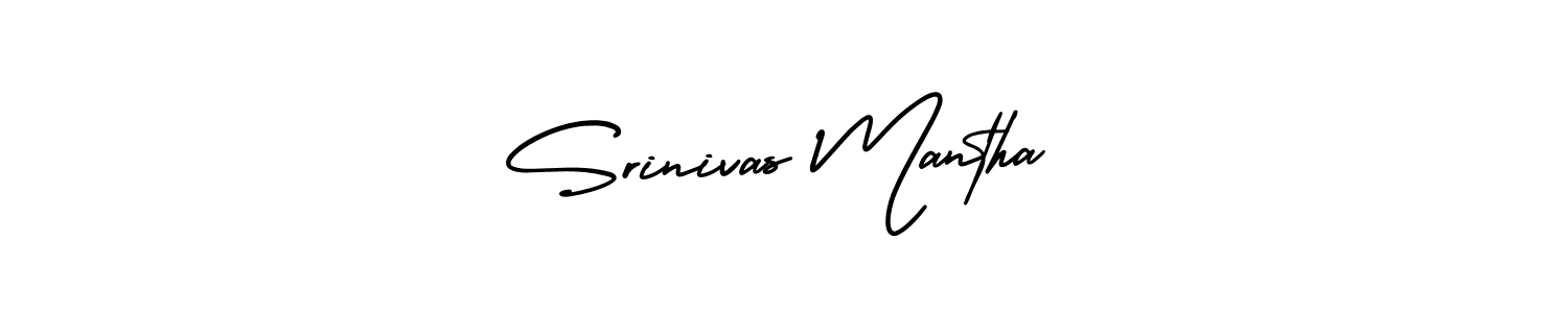 Make a beautiful signature design for name Srinivas Mantha. Use this online signature maker to create a handwritten signature for free. Srinivas Mantha signature style 3 images and pictures png