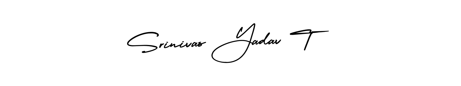 How to make Srinivas Yadav T signature? AmerikaSignatureDemo-Regular is a professional autograph style. Create handwritten signature for Srinivas Yadav T name. Srinivas Yadav T signature style 3 images and pictures png