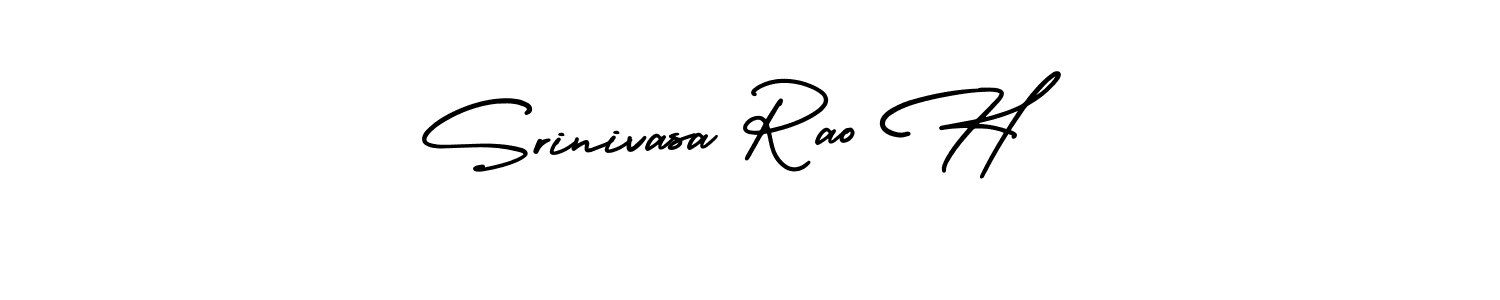 How to make Srinivasa Rao H name signature. Use AmerikaSignatureDemo-Regular style for creating short signs online. This is the latest handwritten sign. Srinivasa Rao H signature style 3 images and pictures png