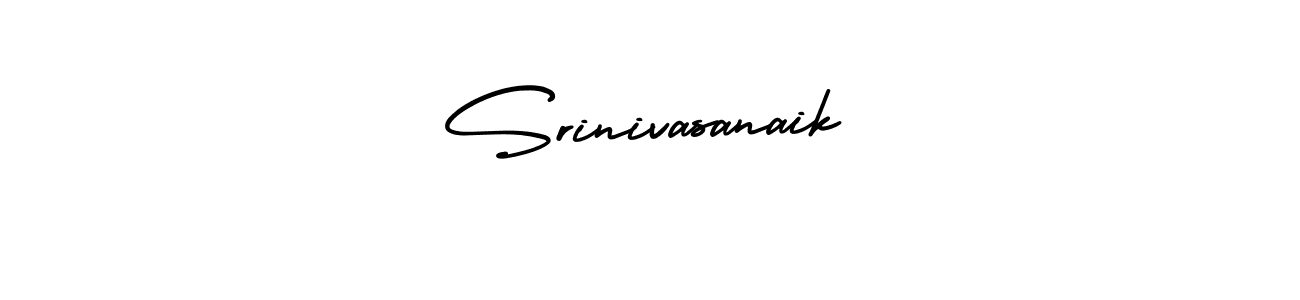 How to make Srinivasanaik name signature. Use AmerikaSignatureDemo-Regular style for creating short signs online. This is the latest handwritten sign. Srinivasanaik signature style 3 images and pictures png