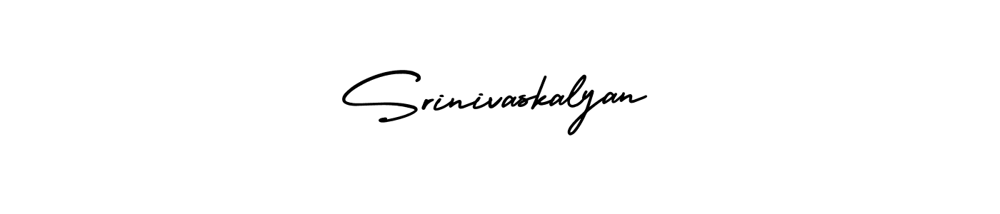 The best way (AmerikaSignatureDemo-Regular) to make a short signature is to pick only two or three words in your name. The name Srinivaskalyan include a total of six letters. For converting this name. Srinivaskalyan signature style 3 images and pictures png