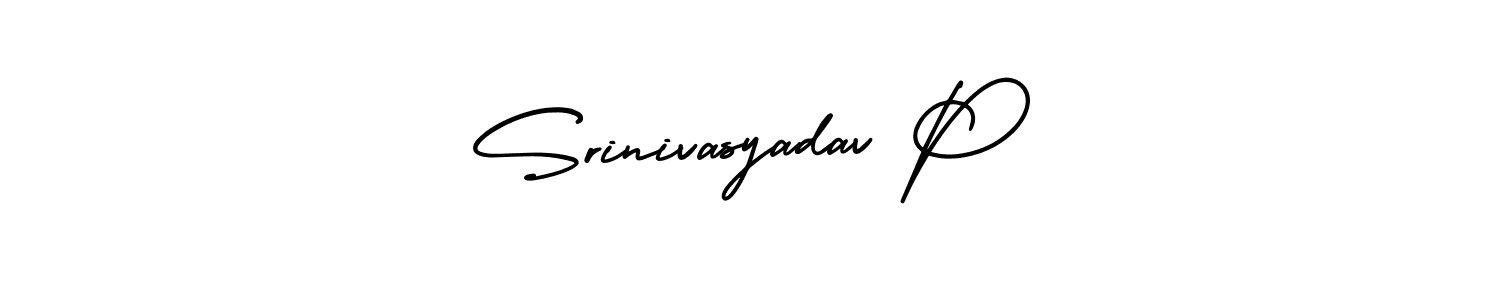 Also You can easily find your signature by using the search form. We will create Srinivasyadav P name handwritten signature images for you free of cost using AmerikaSignatureDemo-Regular sign style. Srinivasyadav P signature style 3 images and pictures png