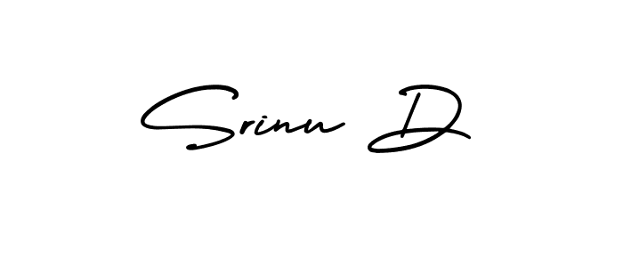 How to make Srinu D signature? AmerikaSignatureDemo-Regular is a professional autograph style. Create handwritten signature for Srinu D name. Srinu D signature style 3 images and pictures png