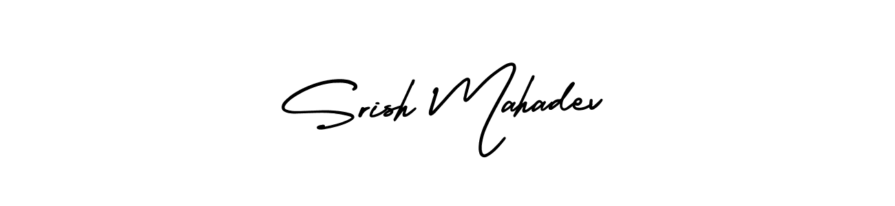 How to make Srish Mahadev signature? AmerikaSignatureDemo-Regular is a professional autograph style. Create handwritten signature for Srish Mahadev name. Srish Mahadev signature style 3 images and pictures png