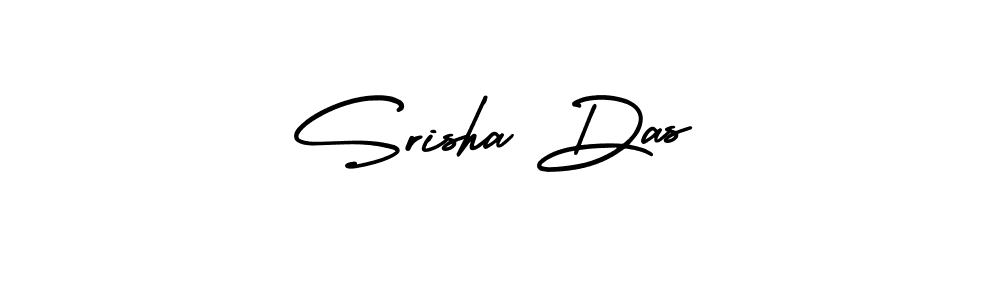 You should practise on your own different ways (AmerikaSignatureDemo-Regular) to write your name (Srisha Das) in signature. don't let someone else do it for you. Srisha Das signature style 3 images and pictures png