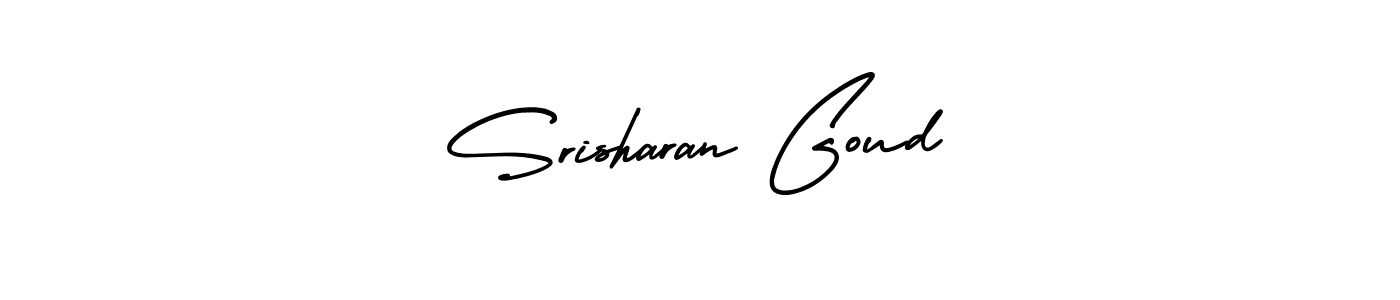 The best way (AmerikaSignatureDemo-Regular) to make a short signature is to pick only two or three words in your name. The name Srisharan Goud include a total of six letters. For converting this name. Srisharan Goud signature style 3 images and pictures png