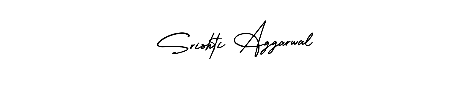 How to make Srishti Aggarwal name signature. Use AmerikaSignatureDemo-Regular style for creating short signs online. This is the latest handwritten sign. Srishti Aggarwal signature style 3 images and pictures png