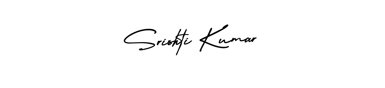 The best way (AmerikaSignatureDemo-Regular) to make a short signature is to pick only two or three words in your name. The name Srishti Kumar include a total of six letters. For converting this name. Srishti Kumar signature style 3 images and pictures png