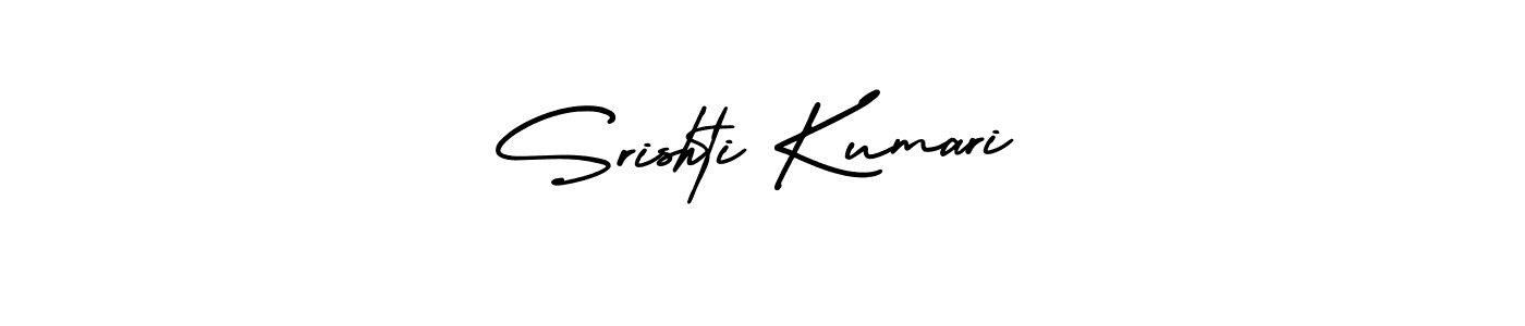 The best way (AmerikaSignatureDemo-Regular) to make a short signature is to pick only two or three words in your name. The name Srishti Kumari include a total of six letters. For converting this name. Srishti Kumari signature style 3 images and pictures png