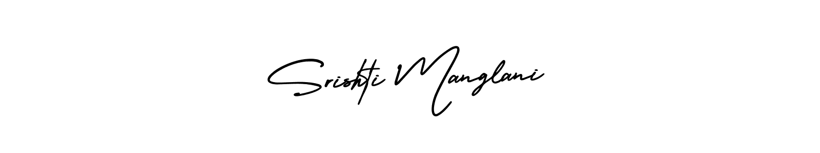 Also we have Srishti Manglani name is the best signature style. Create professional handwritten signature collection using AmerikaSignatureDemo-Regular autograph style. Srishti Manglani signature style 3 images and pictures png