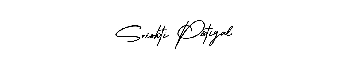 Use a signature maker to create a handwritten signature online. With this signature software, you can design (AmerikaSignatureDemo-Regular) your own signature for name Srishti Patiyal. Srishti Patiyal signature style 3 images and pictures png