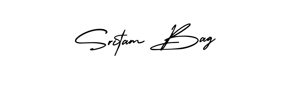 Use a signature maker to create a handwritten signature online. With this signature software, you can design (AmerikaSignatureDemo-Regular) your own signature for name Sritam Bag. Sritam Bag signature style 3 images and pictures png