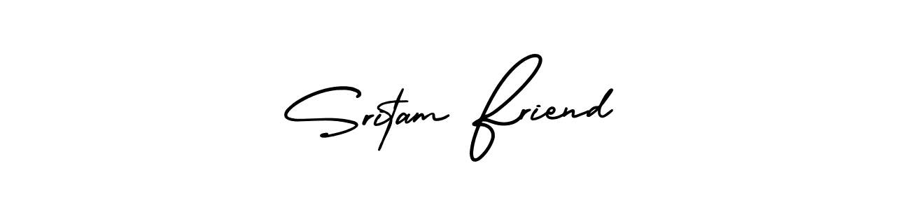 How to make Sritam Friend signature? AmerikaSignatureDemo-Regular is a professional autograph style. Create handwritten signature for Sritam Friend name. Sritam Friend signature style 3 images and pictures png