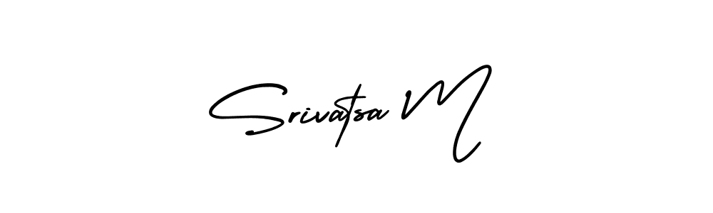 Design your own signature with our free online signature maker. With this signature software, you can create a handwritten (AmerikaSignatureDemo-Regular) signature for name Srivatsa M. Srivatsa M signature style 3 images and pictures png