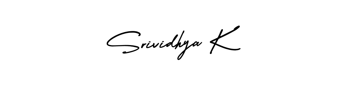Make a beautiful signature design for name Srividhya K. With this signature (AmerikaSignatureDemo-Regular) style, you can create a handwritten signature for free. Srividhya K signature style 3 images and pictures png