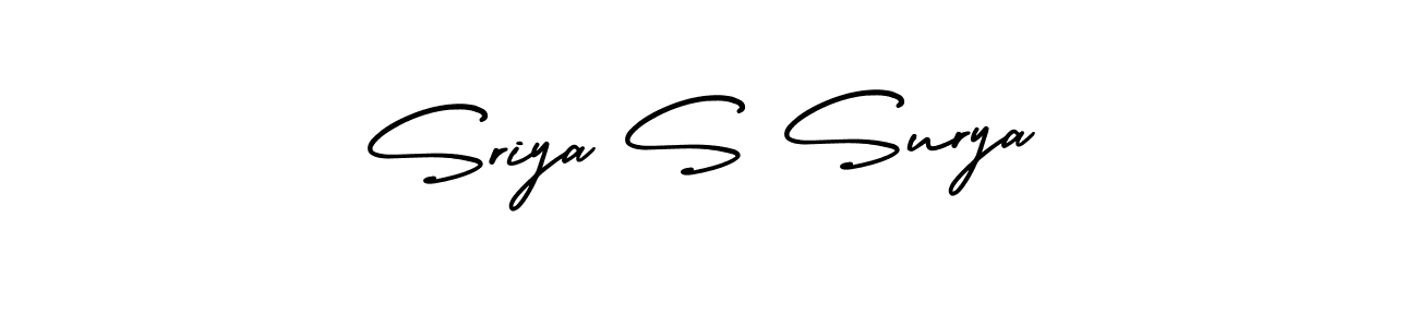 The best way (AmerikaSignatureDemo-Regular) to make a short signature is to pick only two or three words in your name. The name Sriya S Surya include a total of six letters. For converting this name. Sriya S Surya signature style 3 images and pictures png