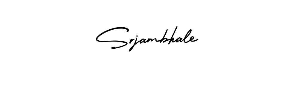 Srjambhale stylish signature style. Best Handwritten Sign (AmerikaSignatureDemo-Regular) for my name. Handwritten Signature Collection Ideas for my name Srjambhale. Srjambhale signature style 3 images and pictures png