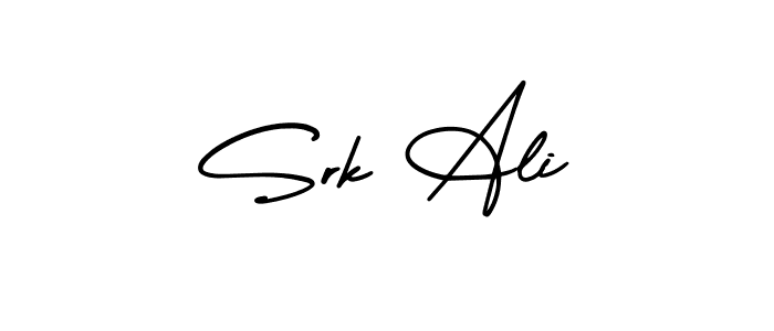 How to Draw Srk Ali signature style? AmerikaSignatureDemo-Regular is a latest design signature styles for name Srk Ali. Srk Ali signature style 3 images and pictures png