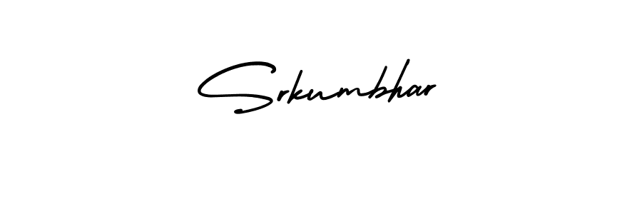 How to make Srkumbhar name signature. Use AmerikaSignatureDemo-Regular style for creating short signs online. This is the latest handwritten sign. Srkumbhar signature style 3 images and pictures png