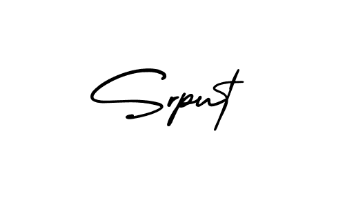 Make a beautiful signature design for name Srput. With this signature (AmerikaSignatureDemo-Regular) style, you can create a handwritten signature for free. Srput signature style 3 images and pictures png