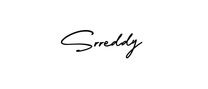 The best way (AmerikaSignatureDemo-Regular) to make a short signature is to pick only two or three words in your name. The name Srreddy include a total of six letters. For converting this name. Srreddy signature style 3 images and pictures png