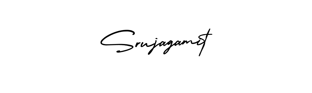 Create a beautiful signature design for name Srujagamit. With this signature (AmerikaSignatureDemo-Regular) fonts, you can make a handwritten signature for free. Srujagamit signature style 3 images and pictures png