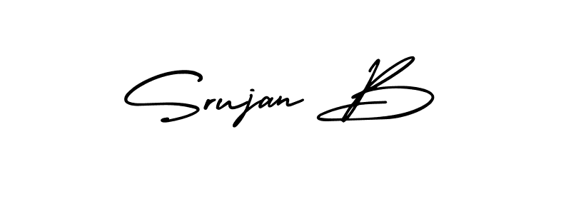 Make a beautiful signature design for name Srujan B. Use this online signature maker to create a handwritten signature for free. Srujan B signature style 3 images and pictures png
