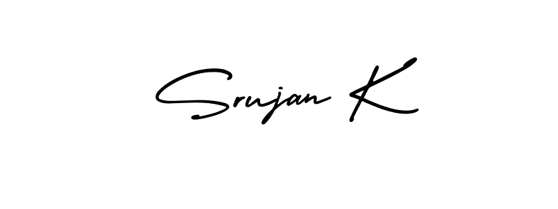 How to Draw Srujan K signature style? AmerikaSignatureDemo-Regular is a latest design signature styles for name Srujan K. Srujan K signature style 3 images and pictures png