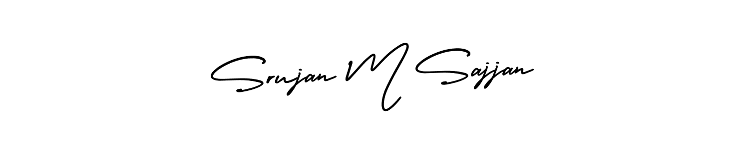 It looks lik you need a new signature style for name Srujan M Sajjan. Design unique handwritten (AmerikaSignatureDemo-Regular) signature with our free signature maker in just a few clicks. Srujan M Sajjan signature style 3 images and pictures png