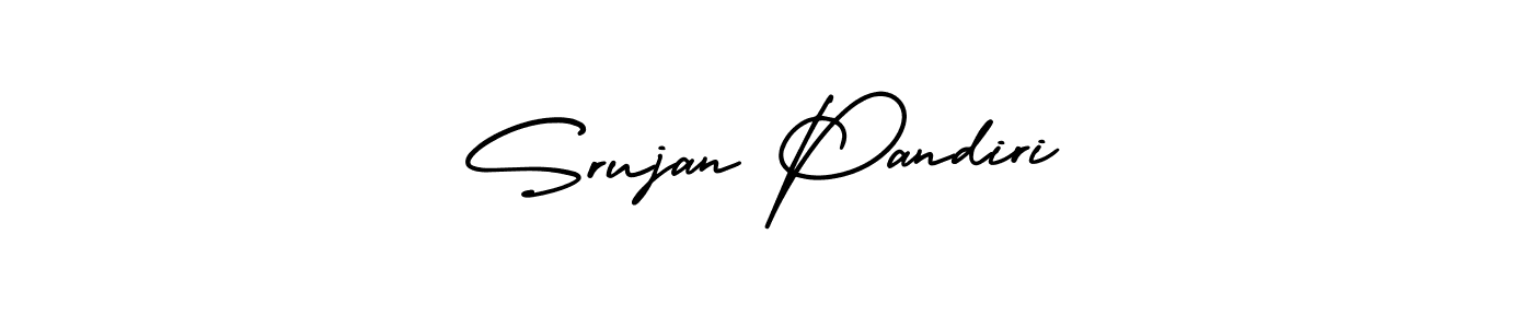 It looks lik you need a new signature style for name Srujan Pandiri. Design unique handwritten (AmerikaSignatureDemo-Regular) signature with our free signature maker in just a few clicks. Srujan Pandiri signature style 3 images and pictures png