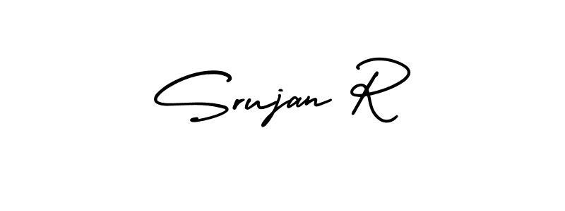 Also we have Srujan R name is the best signature style. Create professional handwritten signature collection using AmerikaSignatureDemo-Regular autograph style. Srujan R signature style 3 images and pictures png