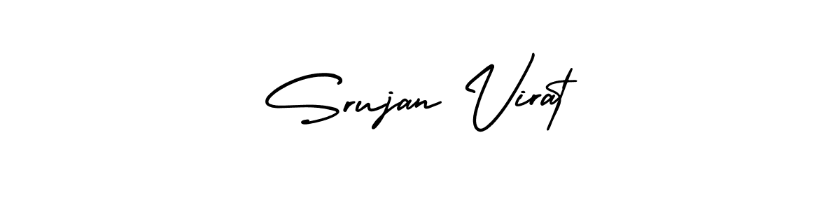 Design your own signature with our free online signature maker. With this signature software, you can create a handwritten (AmerikaSignatureDemo-Regular) signature for name Srujan Virat. Srujan Virat signature style 3 images and pictures png