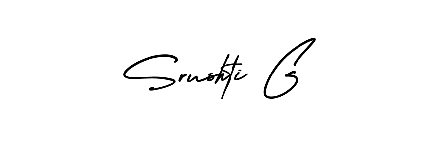 This is the best signature style for the Srushti G name. Also you like these signature font (AmerikaSignatureDemo-Regular). Mix name signature. Srushti G signature style 3 images and pictures png