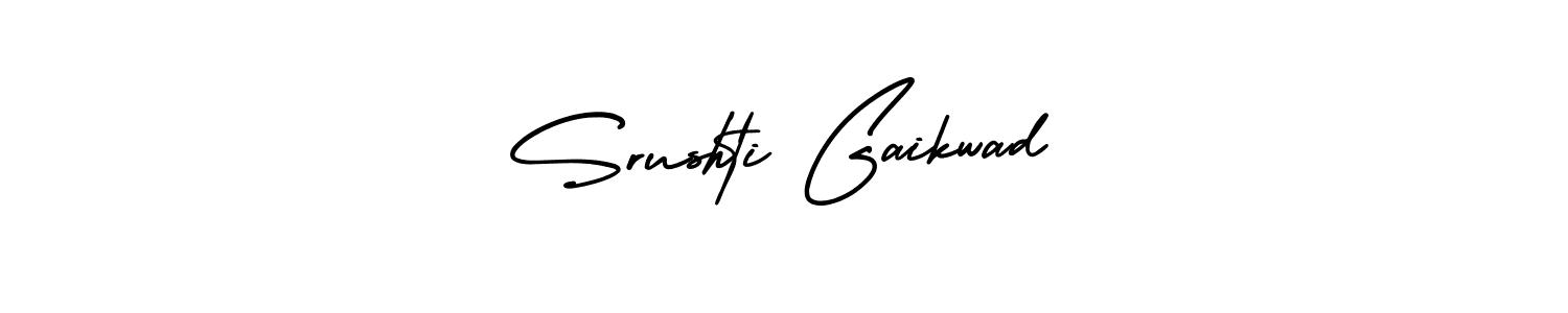 Use a signature maker to create a handwritten signature online. With this signature software, you can design (AmerikaSignatureDemo-Regular) your own signature for name Srushti Gaikwad. Srushti Gaikwad signature style 3 images and pictures png