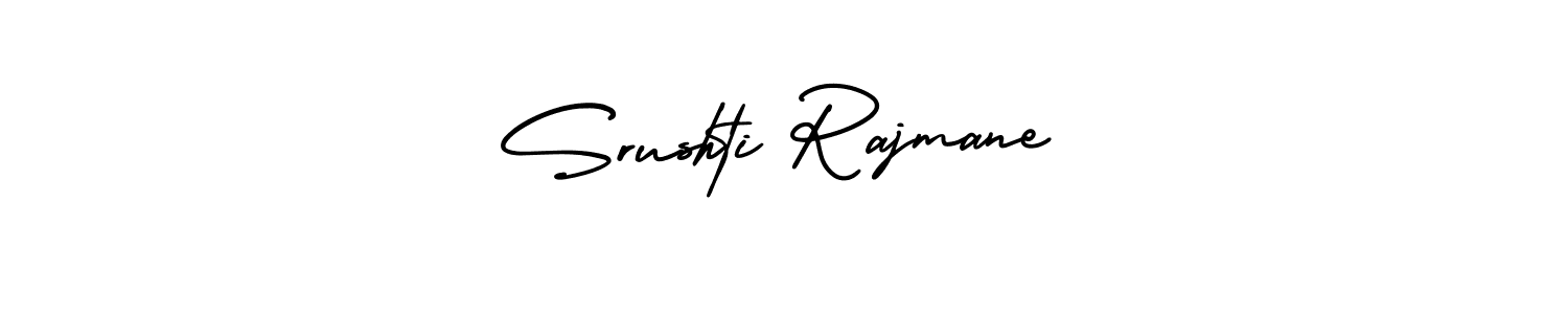 if you are searching for the best signature style for your name Srushti Rajmane. so please give up your signature search. here we have designed multiple signature styles  using AmerikaSignatureDemo-Regular. Srushti Rajmane signature style 3 images and pictures png